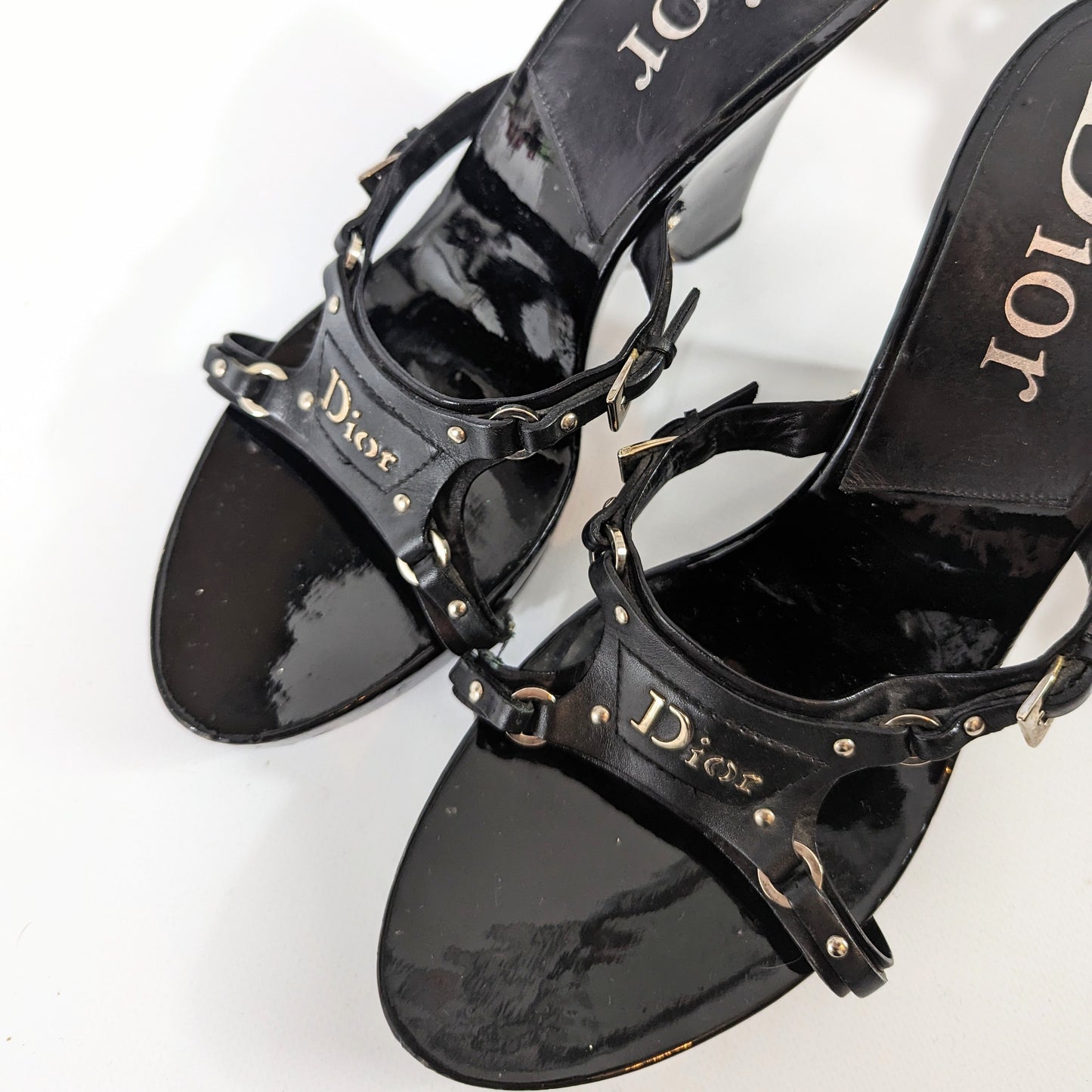 Mules compensées Dior par Galliano Collection bondage F/W 2003 -EU40|7UK|9US