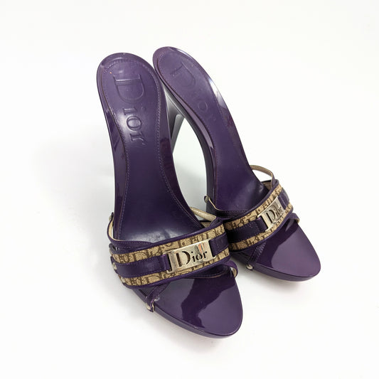 Mules dior violet monogramme - EU38|5UK|7US