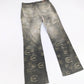 Jeans Cavalli délavé kaki monogramme logo - M/L