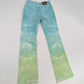 Cavalli jeans Green and blue cloud print - S