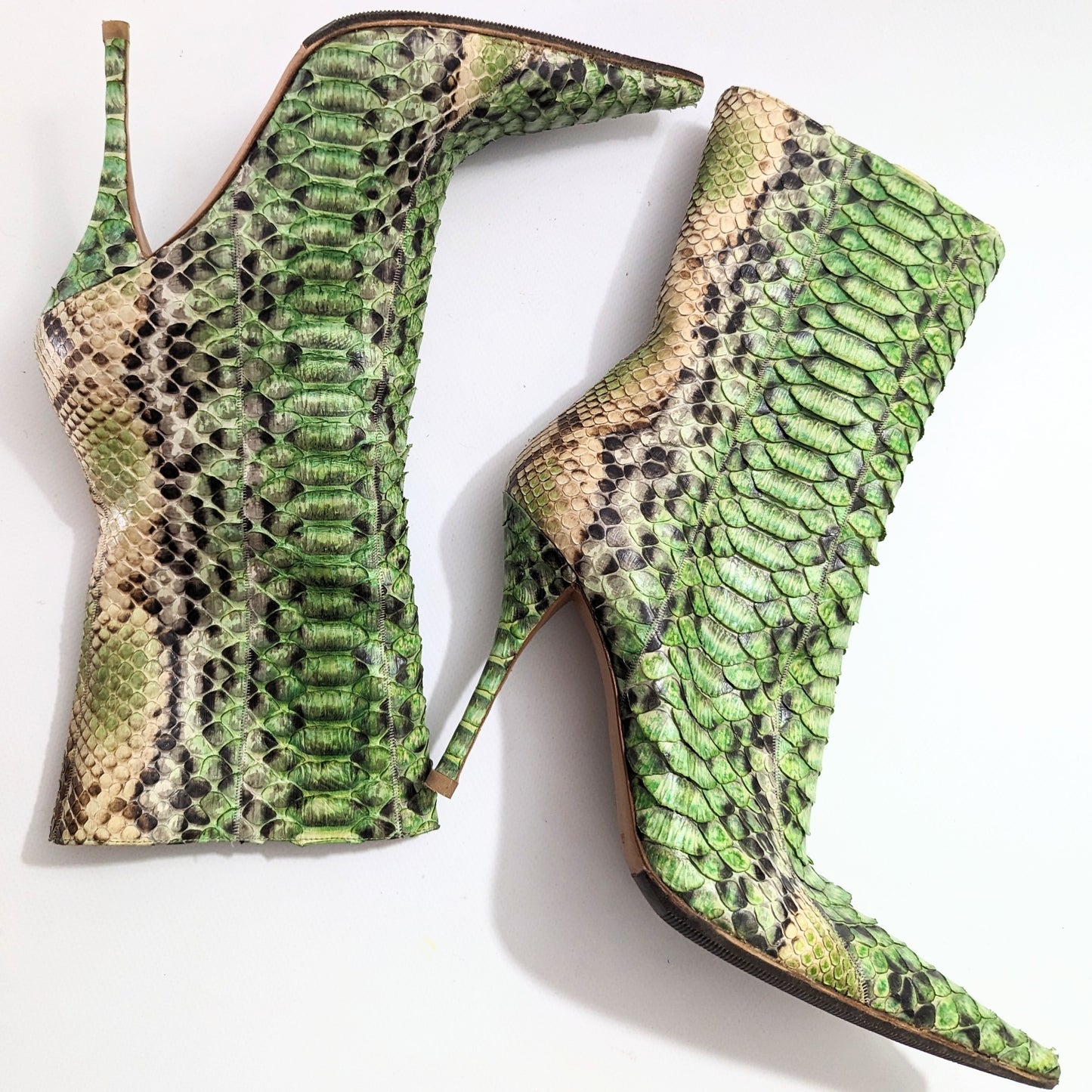 Bottes vintage python Gianmarco Lorenzi - FR37 | UK4| US5.5