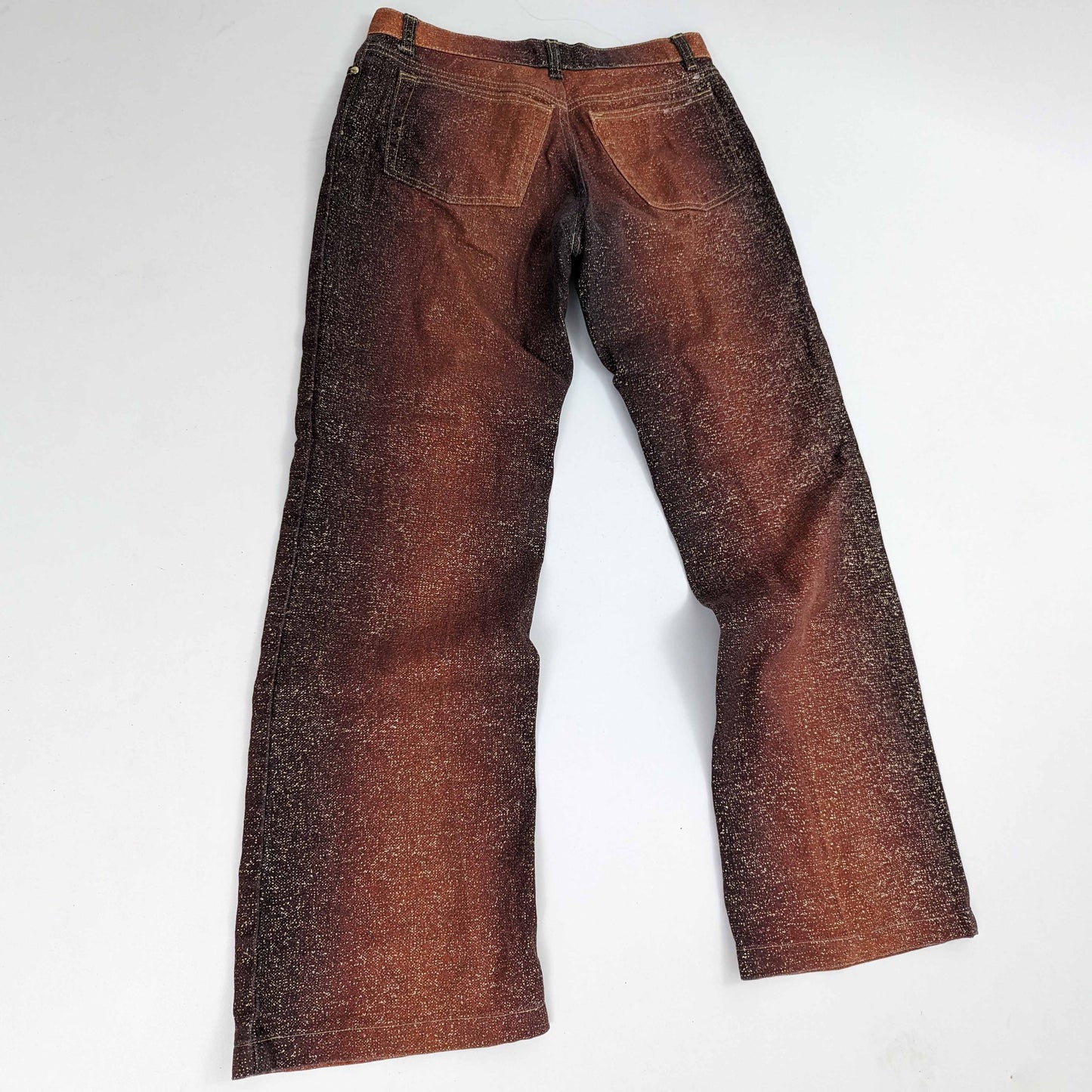 Roberto Cavalli jeans pants gradient orange sequined - M