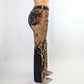 Roberto Cavalli leopard fur trompe l'oeil jeans pants - XS