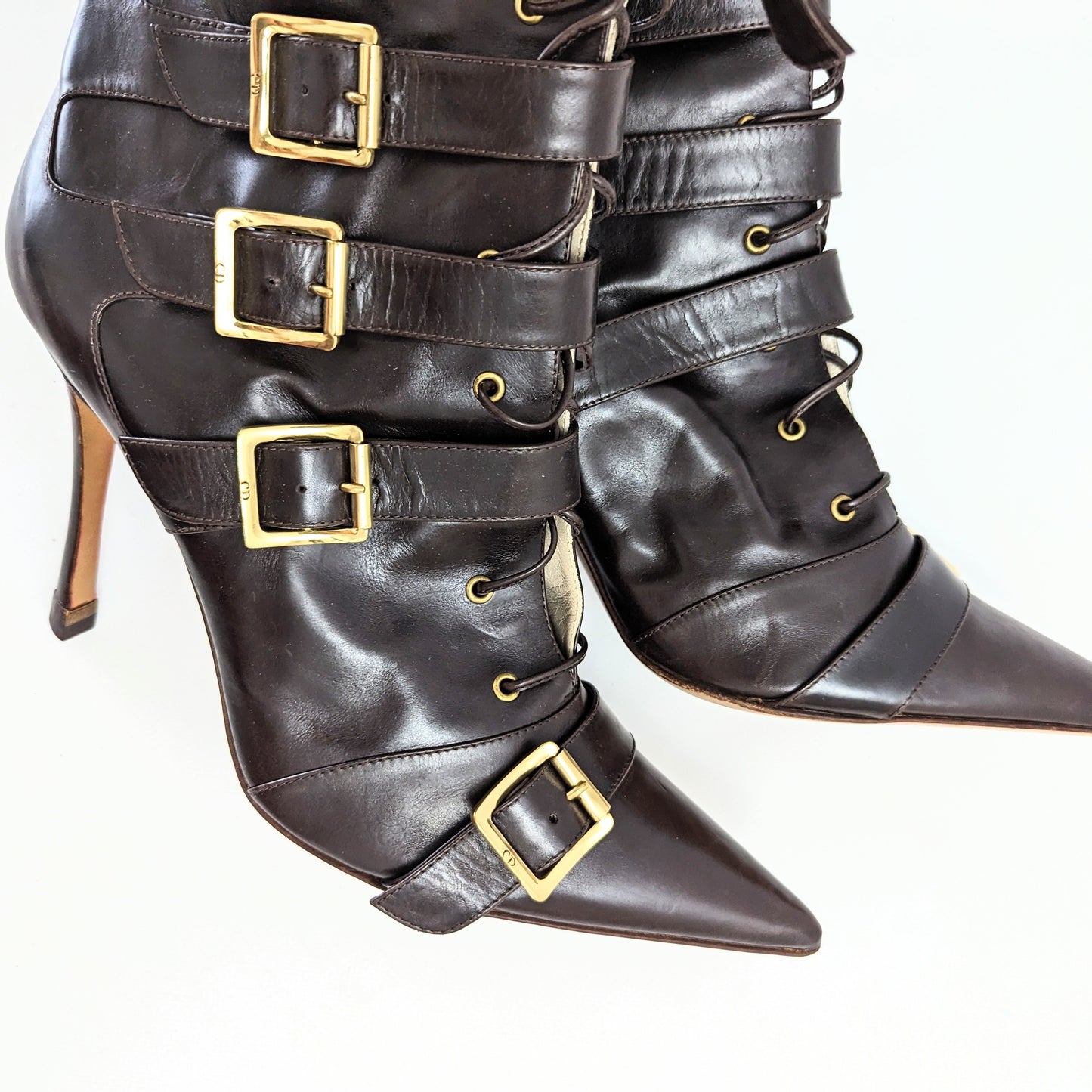 Dior Buckle Leather Boot by Galliano - EU42|UK9|US11