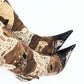 El Dantes brown boots decorated with pearl and lace - EU38 | UK5 | US6.5