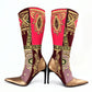 Bottes El Dantes oriental rose orné de strass - EU37|UK4|US5,5