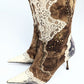 El Dantes brown thigh high boots decorated with pearl and lace - EU37|UK4|US6