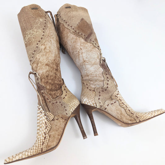 Bottes El Dantes en daim beige - EU39|UK5,5|US7,5