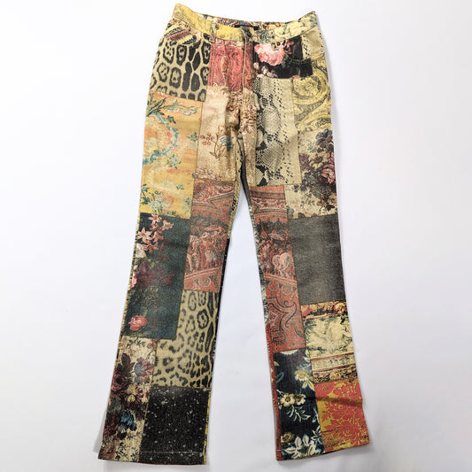 Jeans Roberto Cavalli patchwork mulitcolore - S