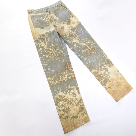 Jeans Cavalli à imprimé marbre beige - S