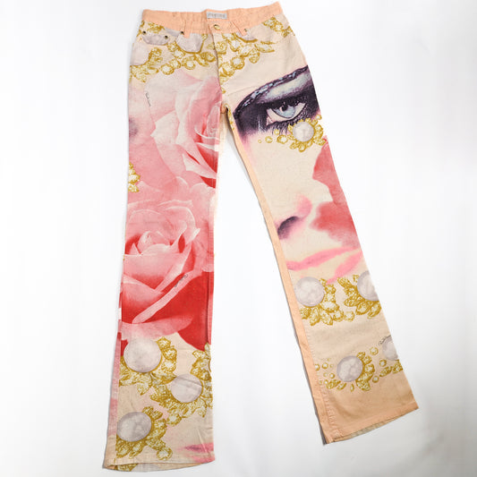 Pantalon Roberto Cavalli visage Elizabeth Taylor - S/S 2001