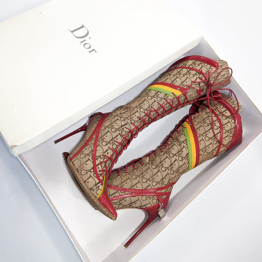 Bottes hautes Rasta Dior par Galliano 2003 - EU39|UK6|US8