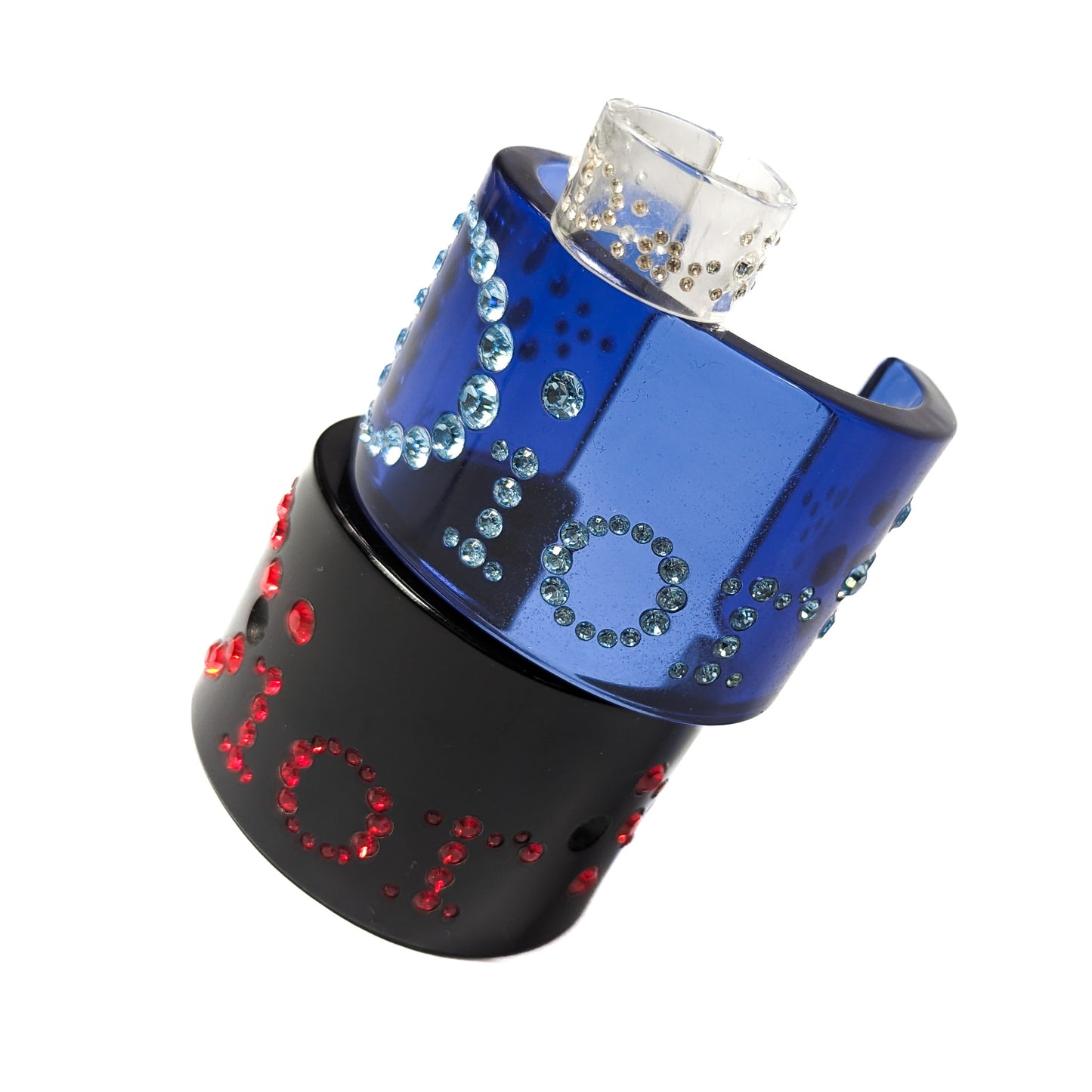 Bracelet manchette noir et rouge Dior par Galliano