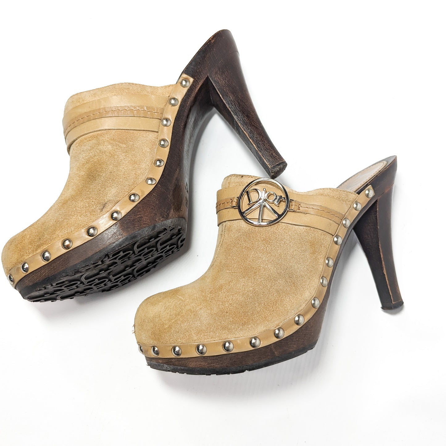 Mules Sabot Dior par Galliano "Peace and Love" - EU36,5|UK3,5|US5,5