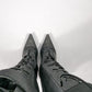 Bottes denim et cuir Dior par Galliano - EU38|5UK|7US