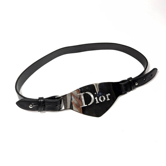 Ceinture grosse boucle metal "Dior" by Galliano