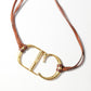 Collier Dior par Gallaino en cuir "CD"