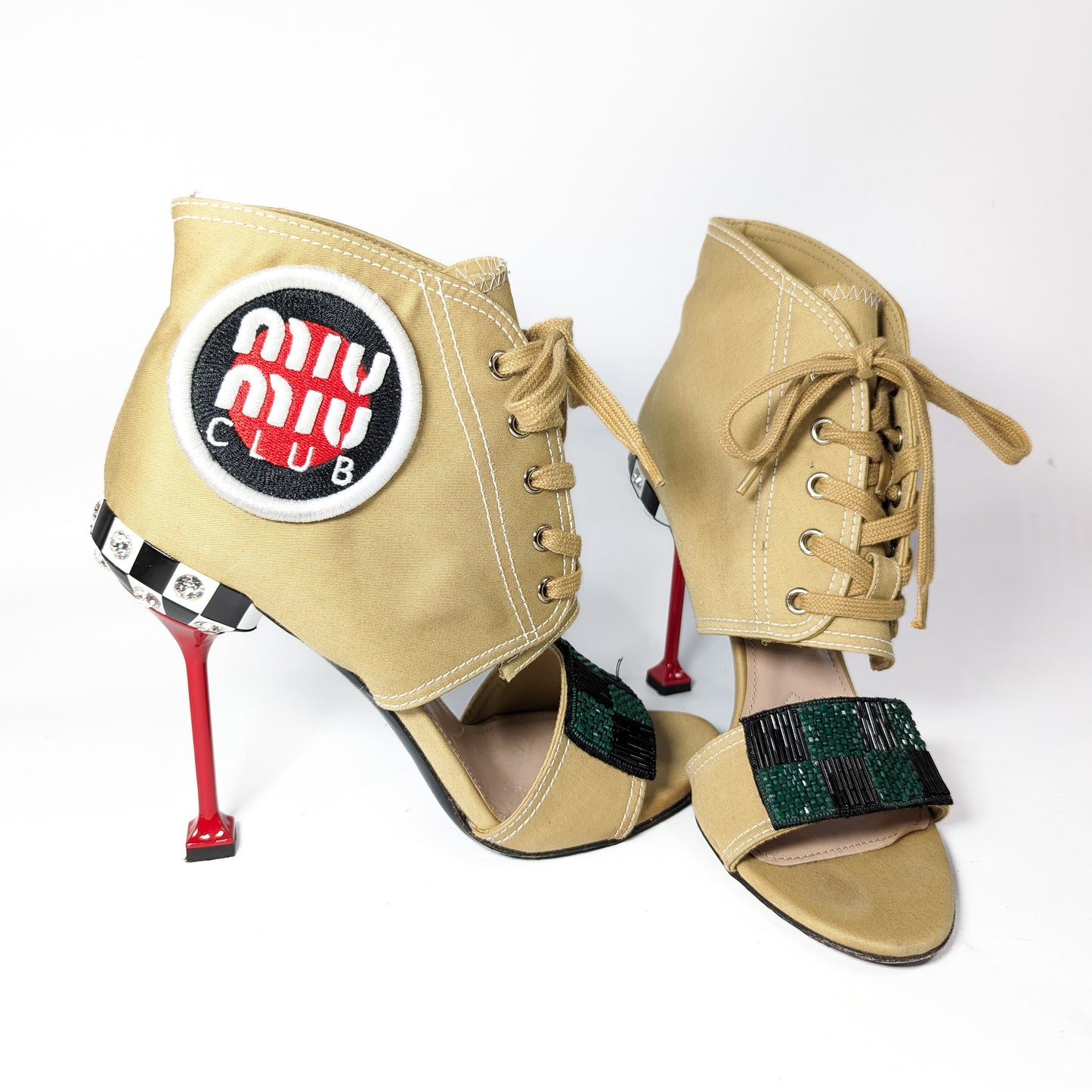 Sandales Miu Miu "club patch 105 canvas" - EU40|7UK|9US