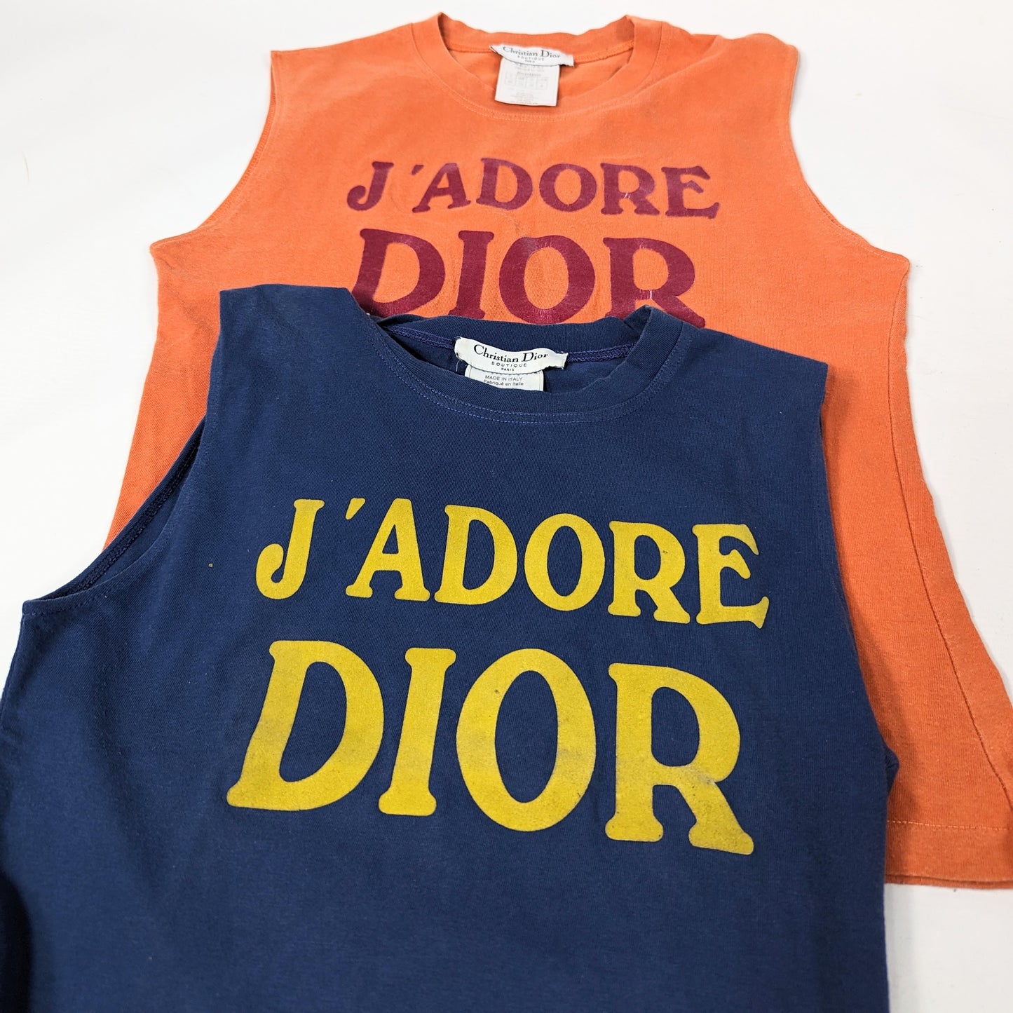 Débardeur "J'adore Dior" 1947 bleu et jaune