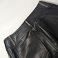 Vintage velvet and leather denim pants - S