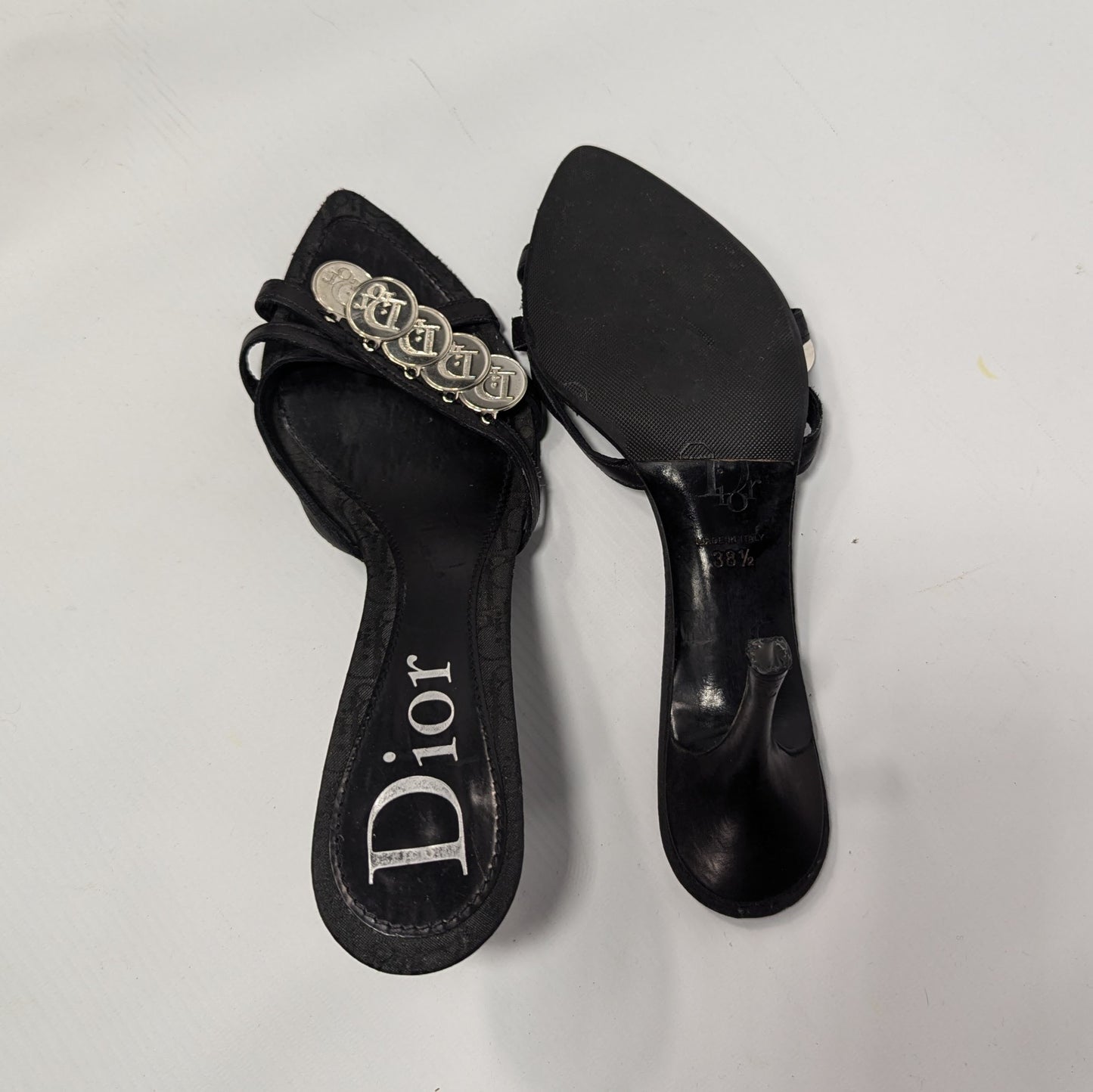 Mules Dior par Galliano ornées de pièces - EU38,5|5,5UK|7,5US