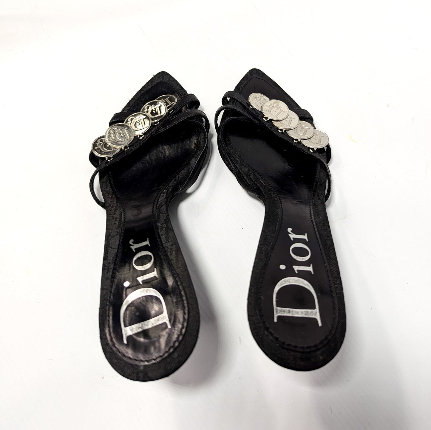 Mules Dior par Galliano ornées de pièces - EU38,5|5,5UK|7,5US