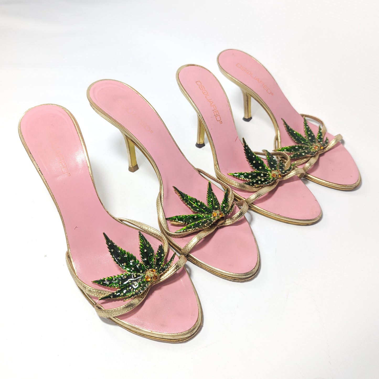 Sandales Dsquared2 "Marijuana leaf" S/S 2005 - EU40|7UK|9US