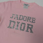 T-shirt Dior par Galliano rose à Strass