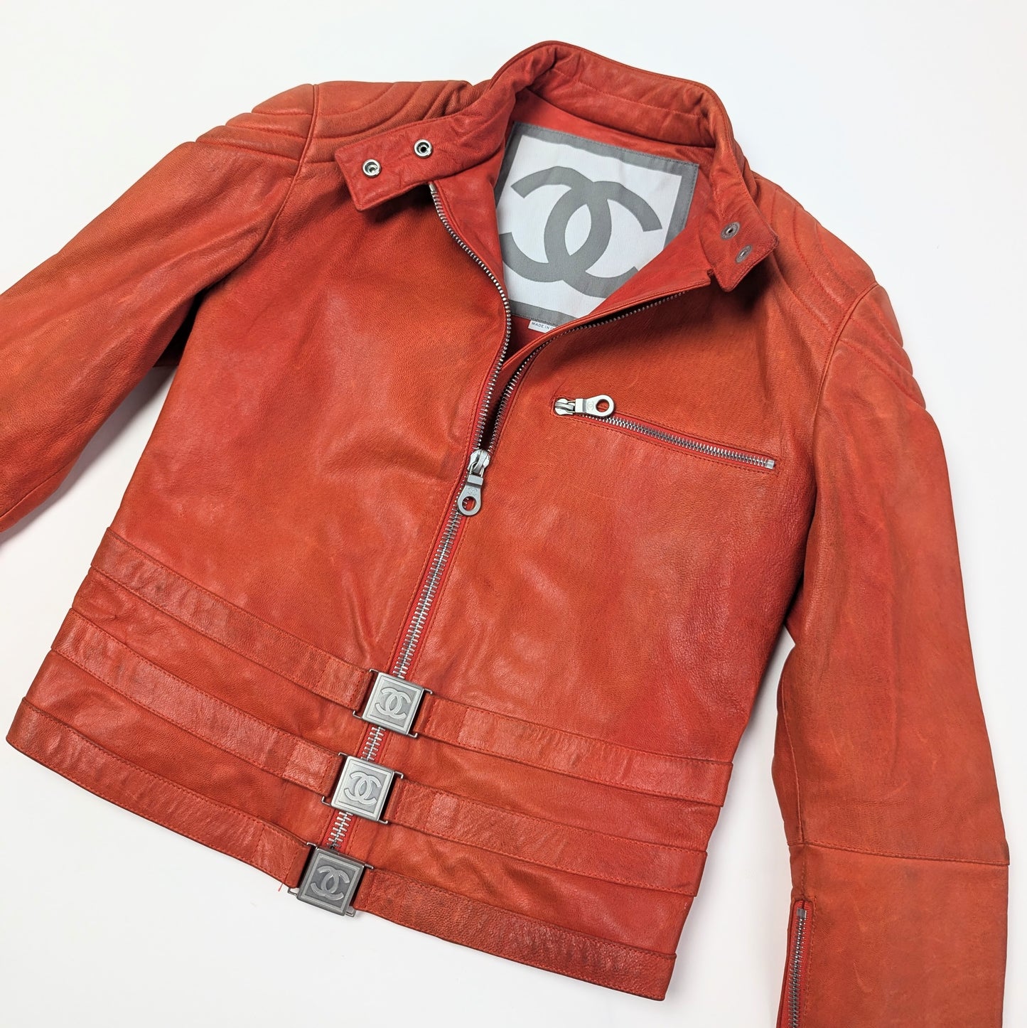 Chanel S/S 2002 Red Leather Jacket