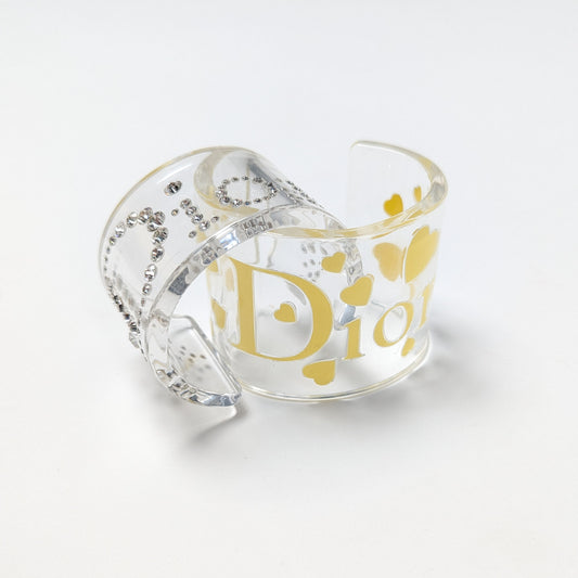 Bracelet manchette transparent Dior par Galliano