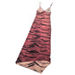 Longue robe Cavalli motif animal bordeaux