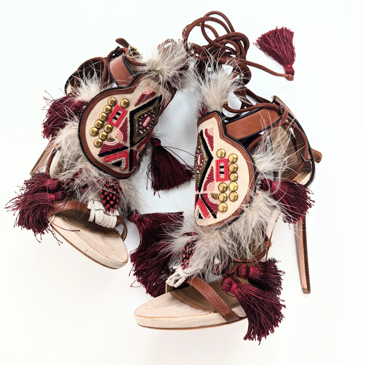 Dsquared2 feather sandals - EU38|5UK|7US