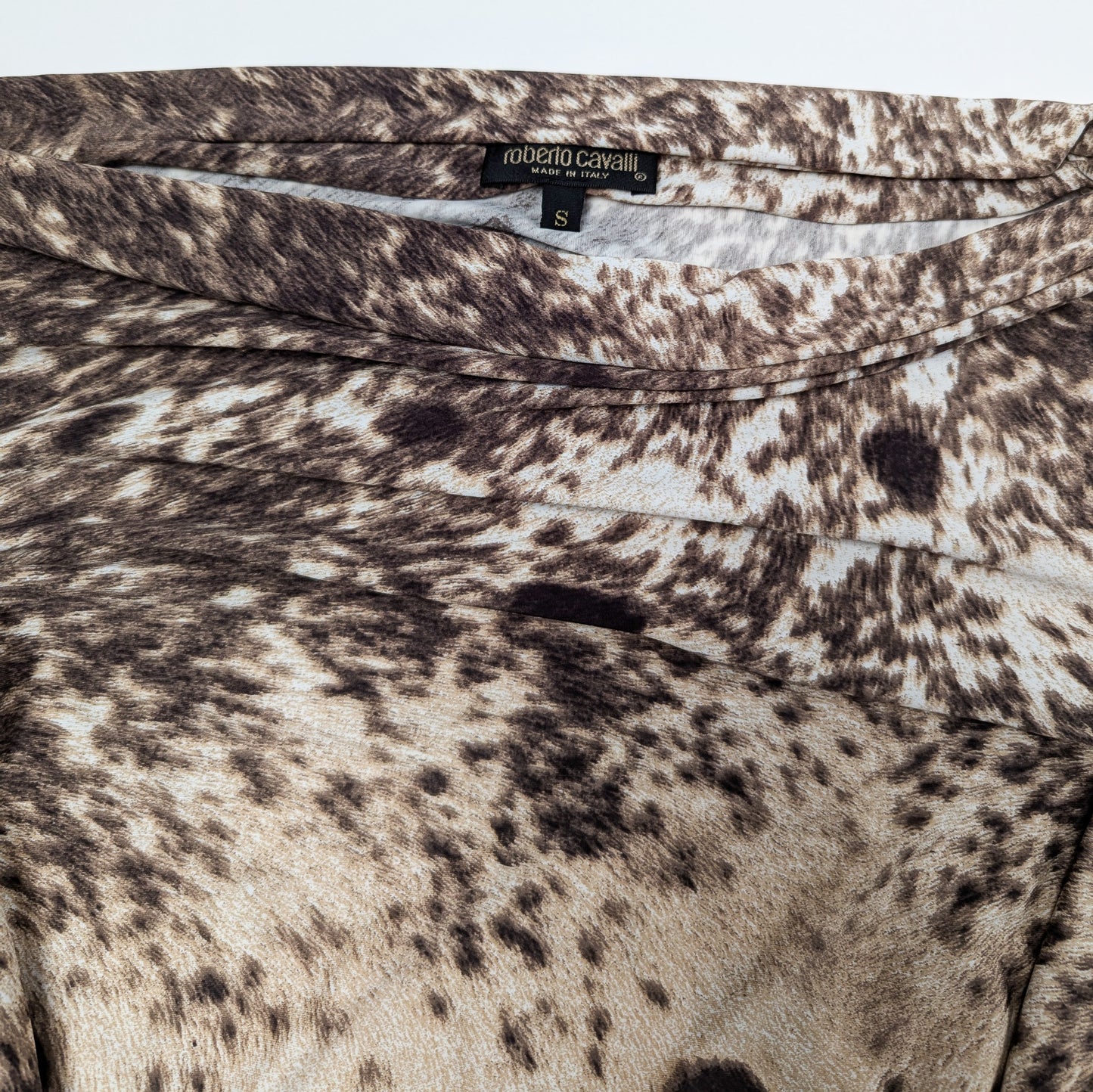 Roberto Cavalli fur trompe l'oeil t-shirt