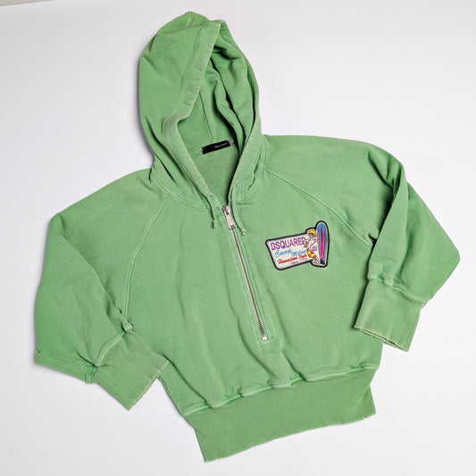 Pull à capuche vert Dsquared2