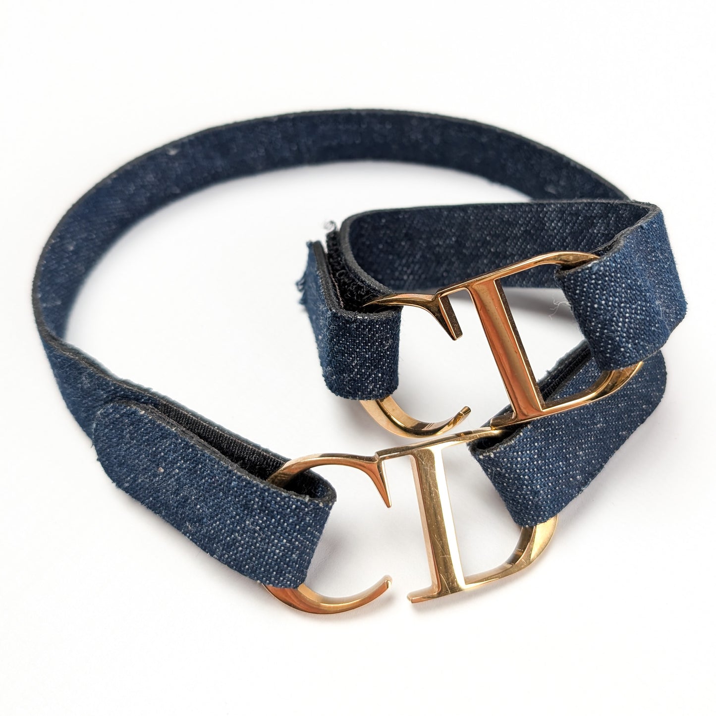 Dior denim necklace and bracelet set by Galliano - F/W 2000