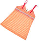 Galliano "Gazette" orange mesh tank top