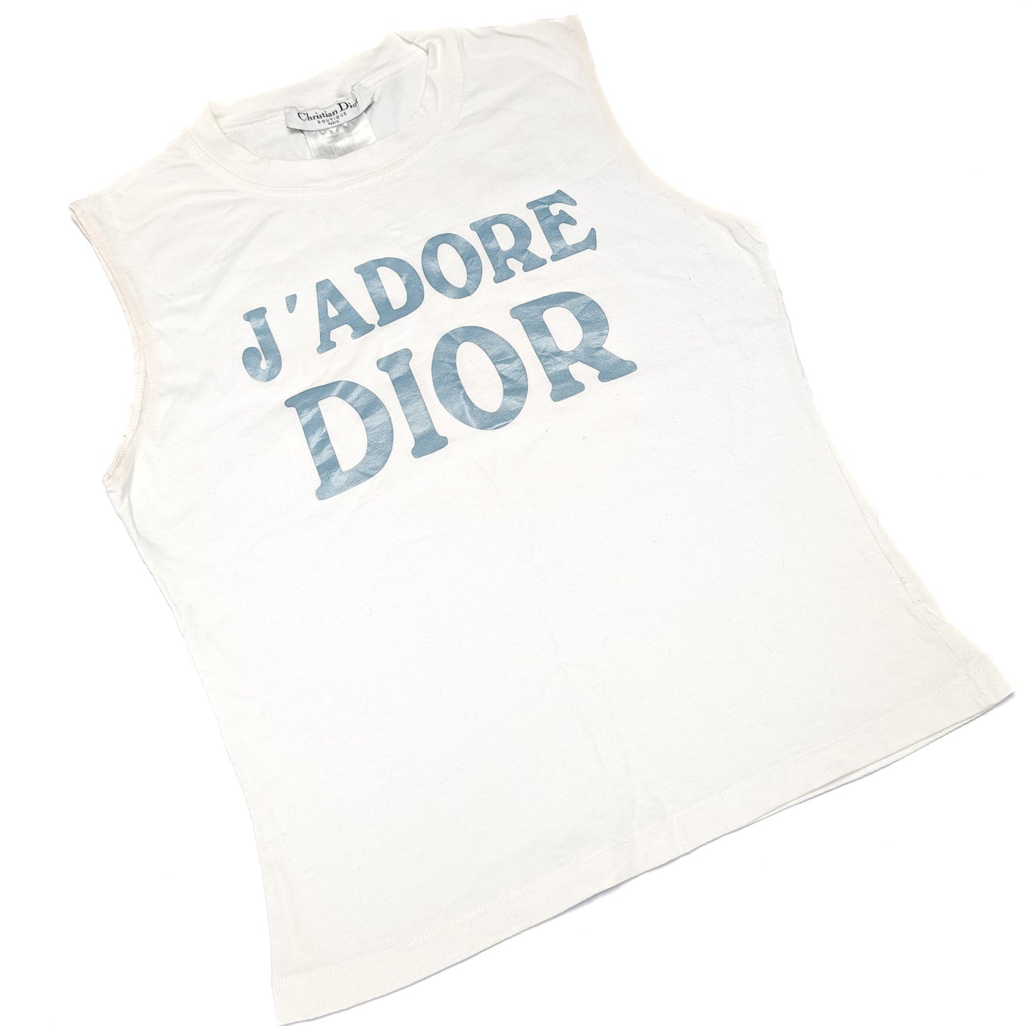 Debardeur J'adore Dior blanc et bleu- M