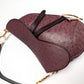 Sac Saddle violet en cuir d'autruche Dior par Galliano - F/W 2000