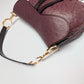 Sac Saddle violet en cuir d'autruche Dior par Galliano - F/W 2000