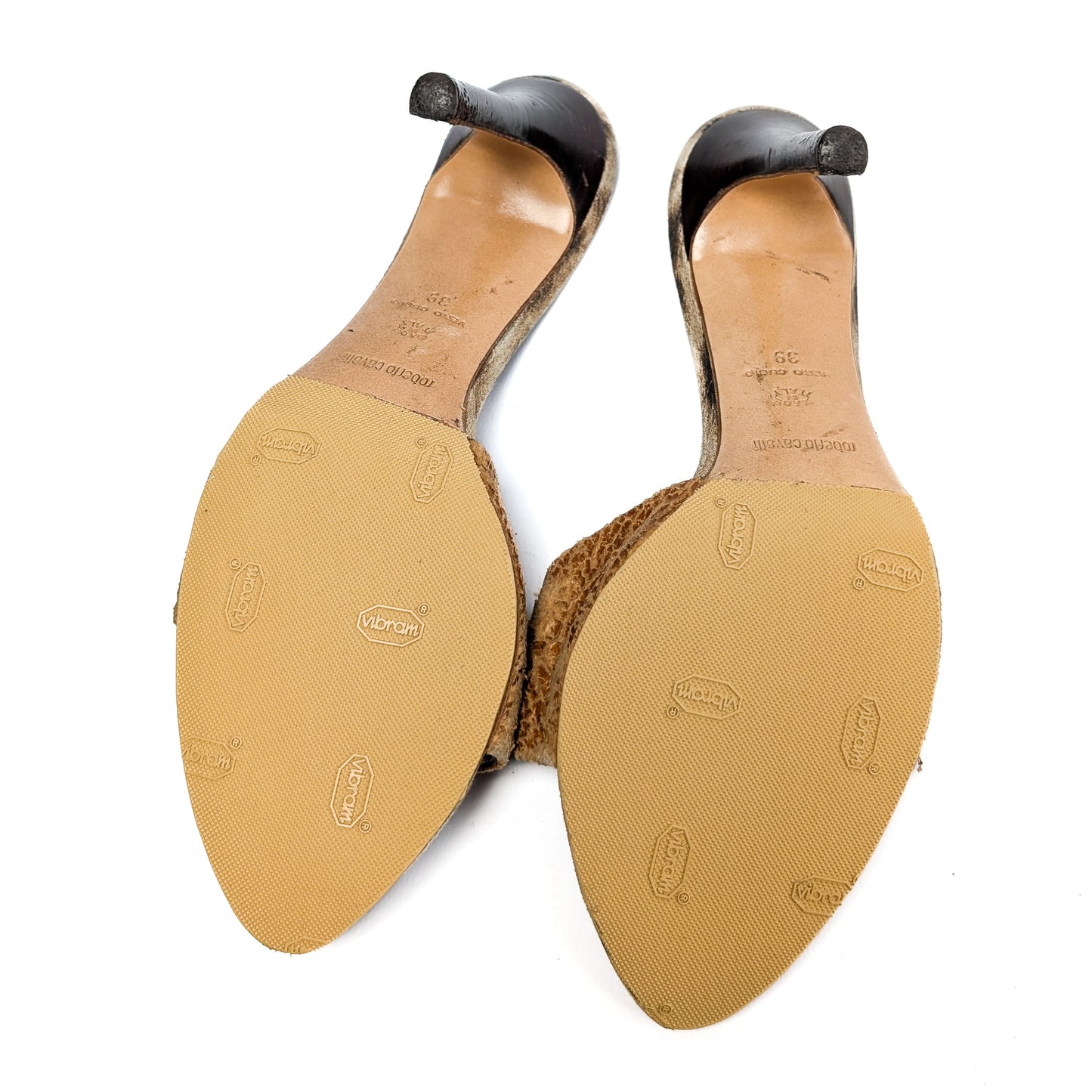 Roberto Cavalli leather mules - EU39|UK6|US8