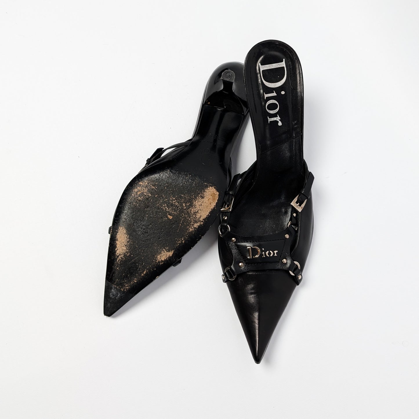 Mules Dior par Galliano bondage F/W 2003 - 2 tailles disponibles : 37,5 et 39,5