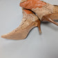 El Dantes beige ankle boots in patchwork suede and beige leather - 38FR/5UK/6US