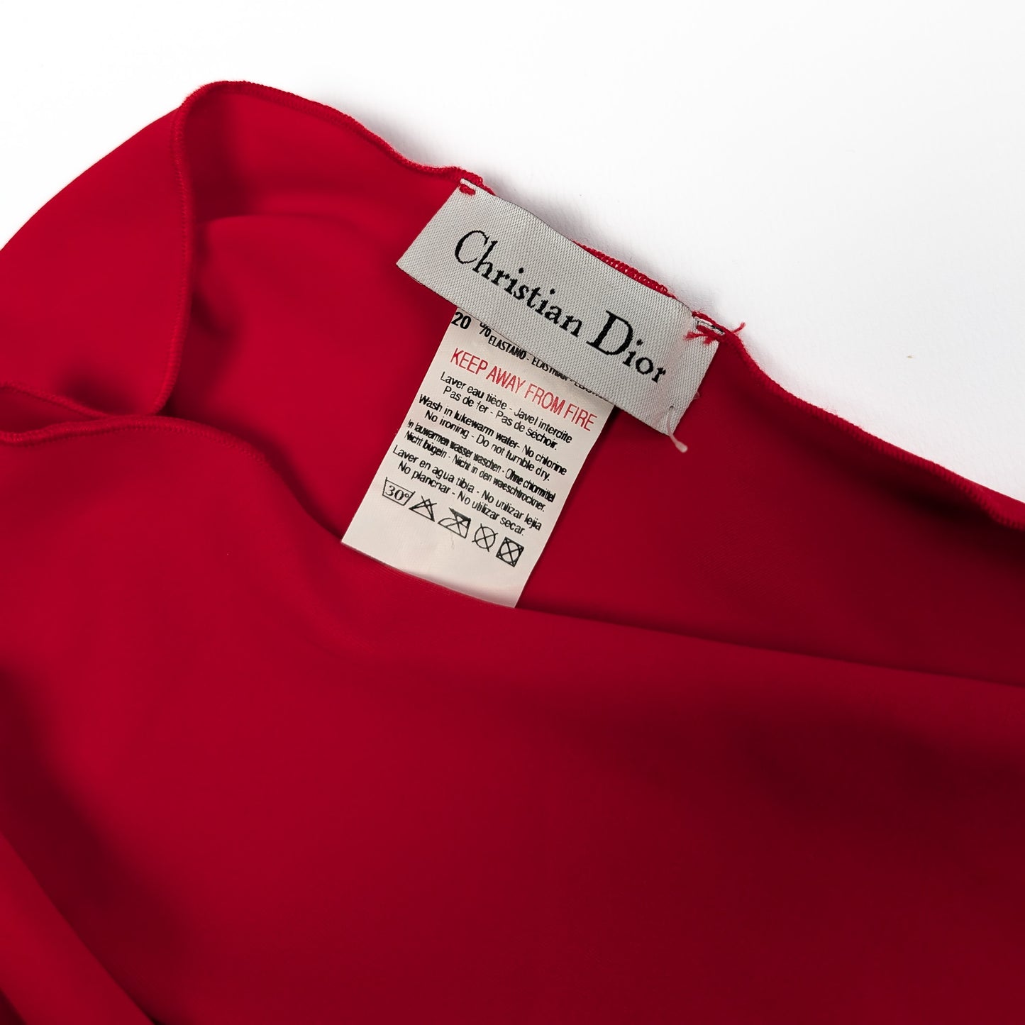 Jupe paréo rouge Dior par Galliano