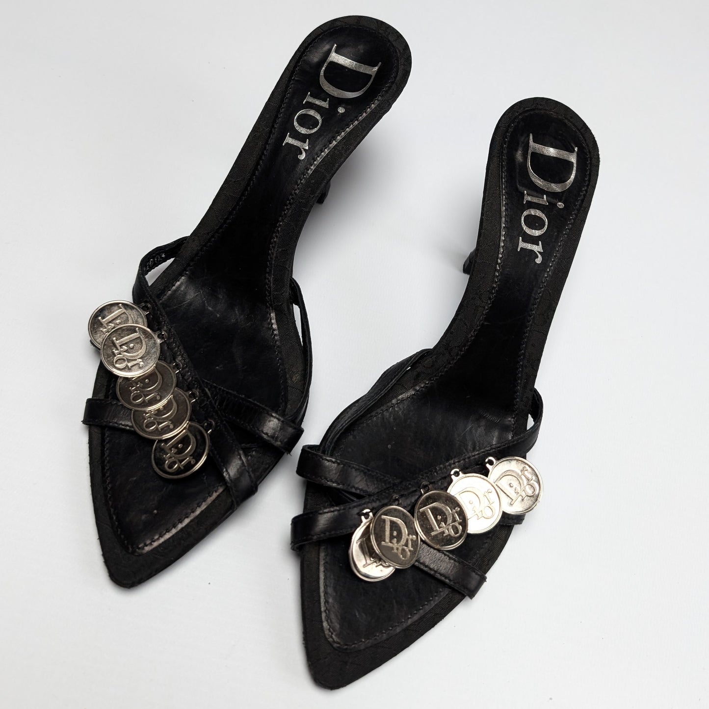 Mules Dior par Galliano ornées de pièces - EU39|6UK|8US