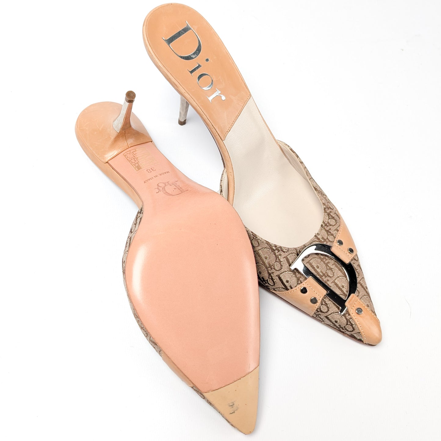 Dior Monogram Mules - EU38|5UK|7US