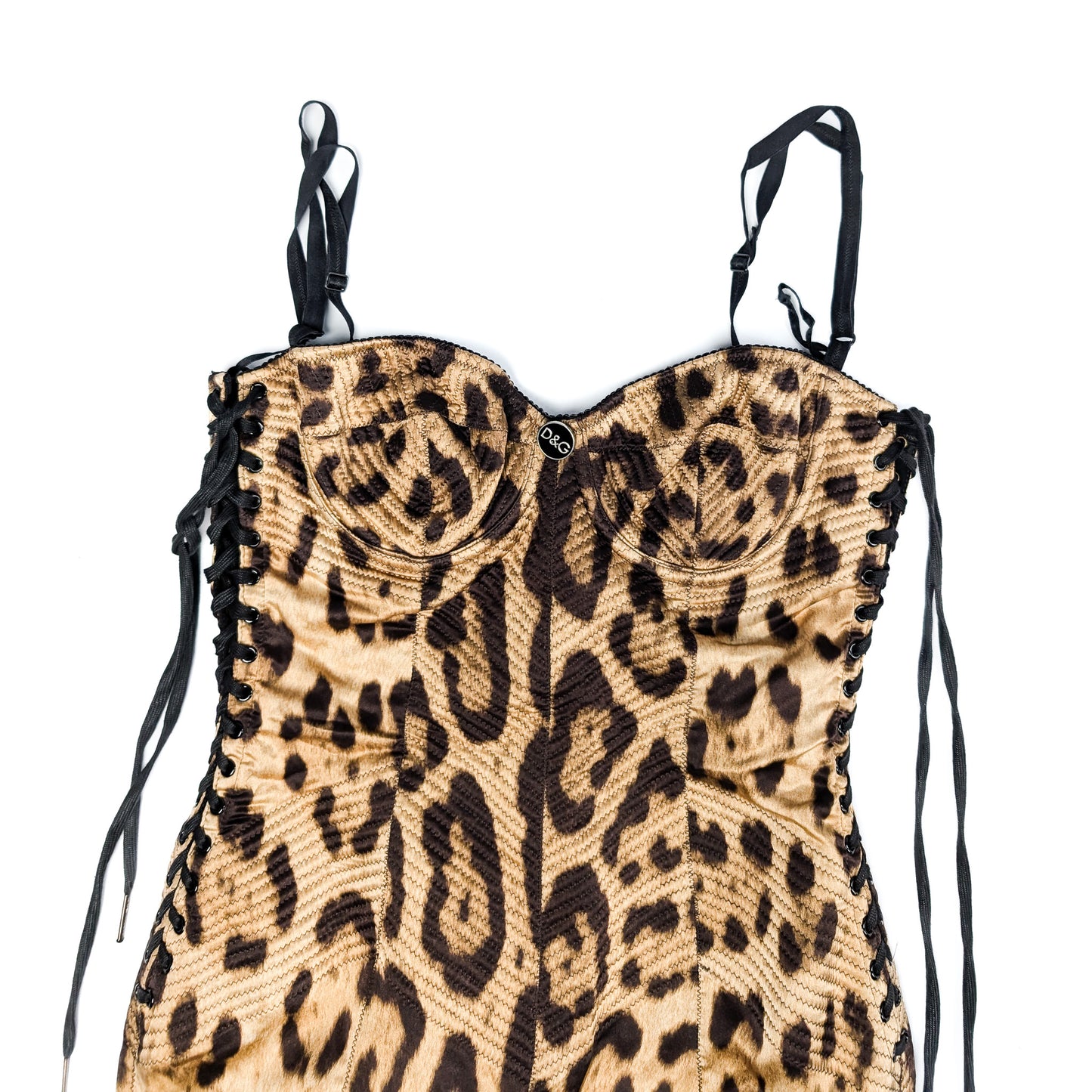 Robe bustier à corset léopard Dolce & Gabbana