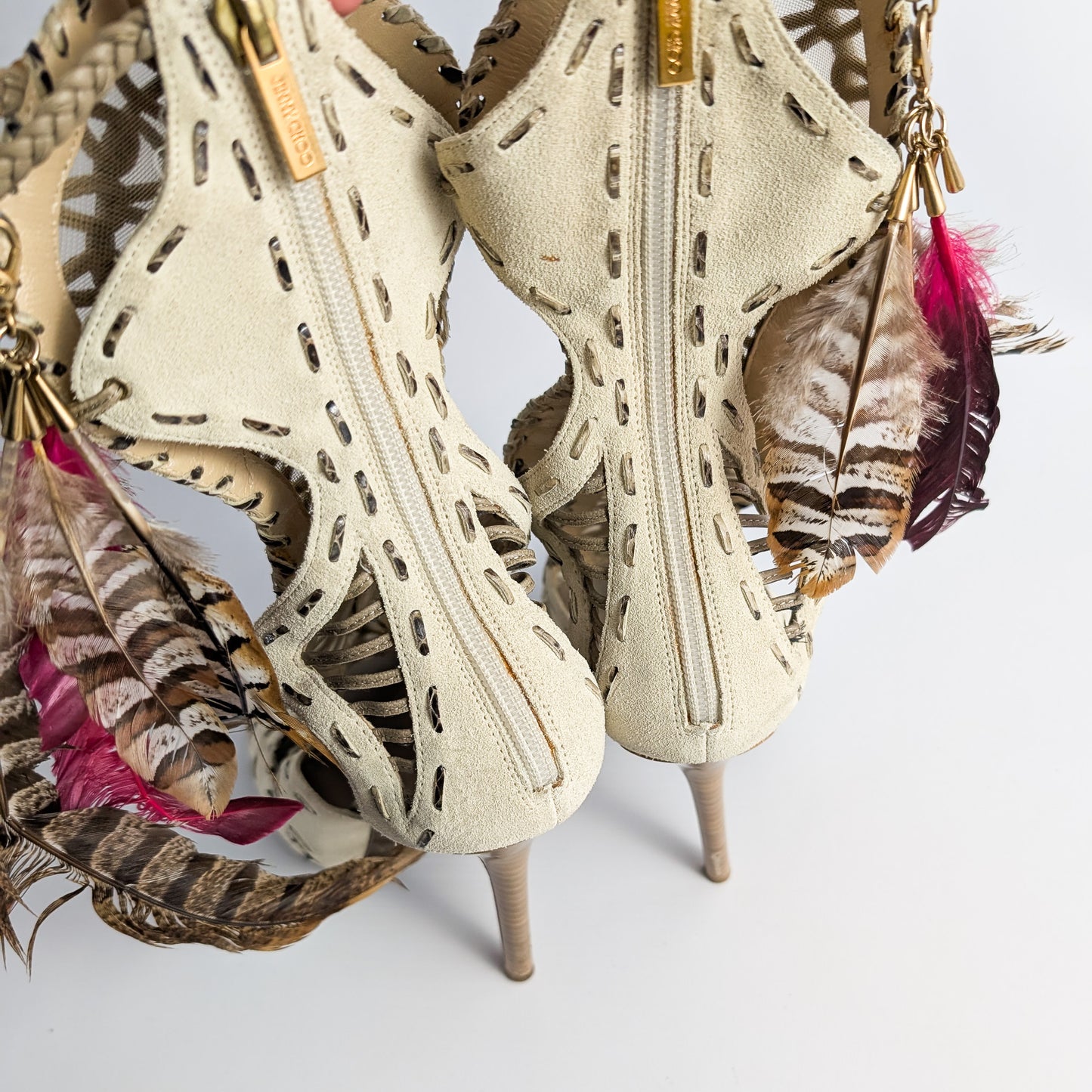 Jimmy Choo feather sandals - EU37|UK4|US6
