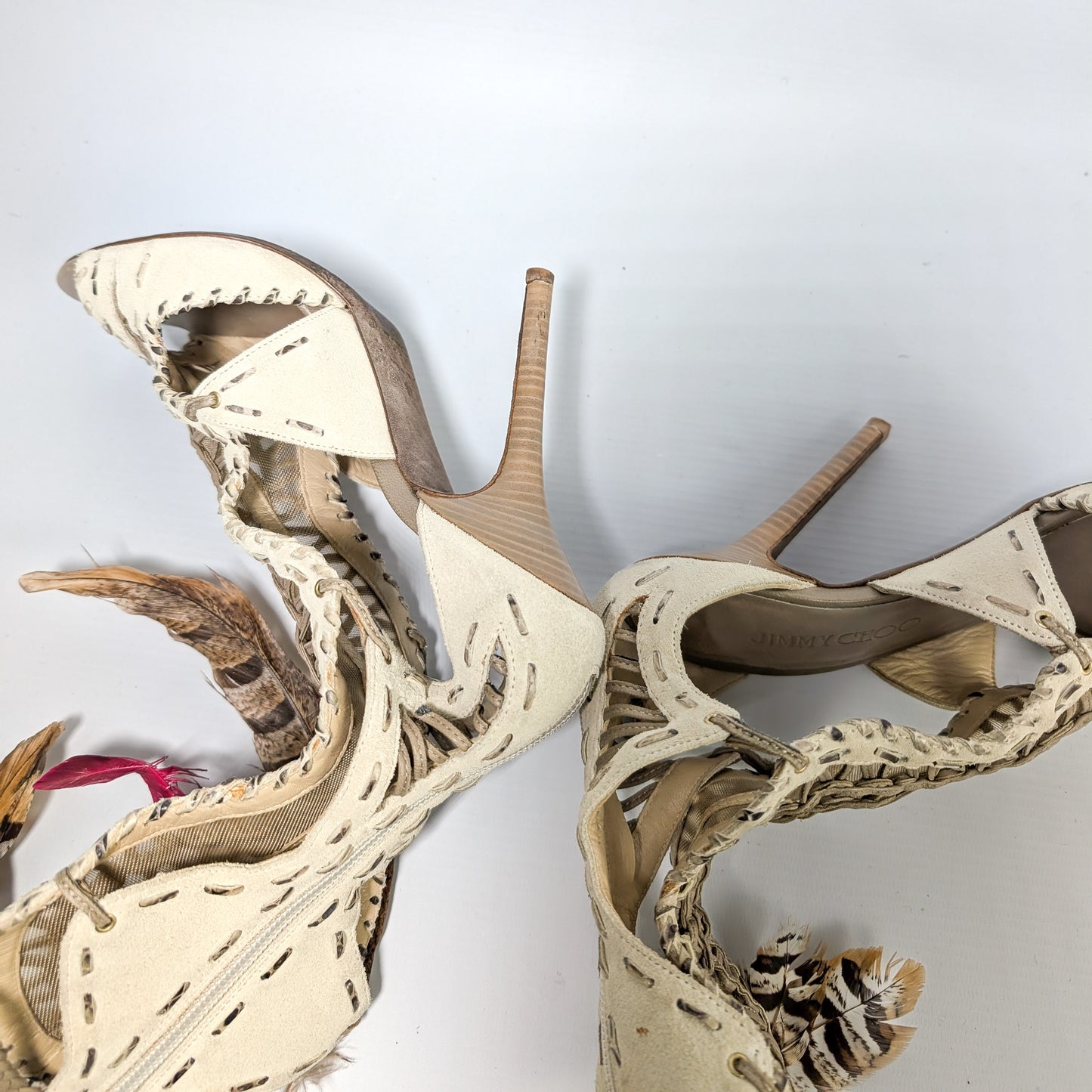 Jimmy Choo feather sandals - EU37|UK4|US6