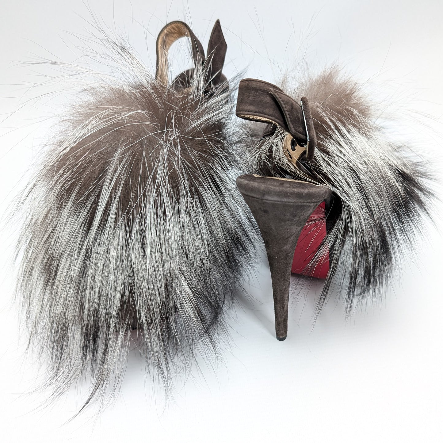 Slingback Christian Louboutin fourrure - EU37|4UK|6US