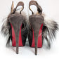 Slingback Christian Louboutin fourrure - EU37|4UK|6US